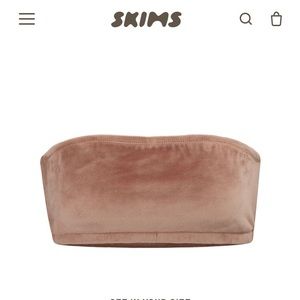 SKIMS Velour Fleece Bandeau Bralette